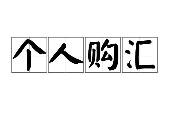 个人购汇