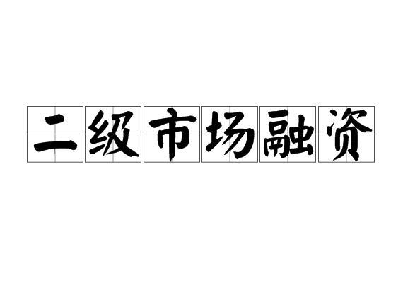 二级市场融资