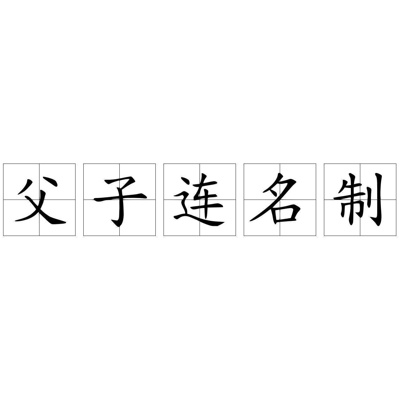 父子连名制