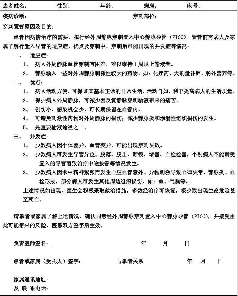 手术同意书
