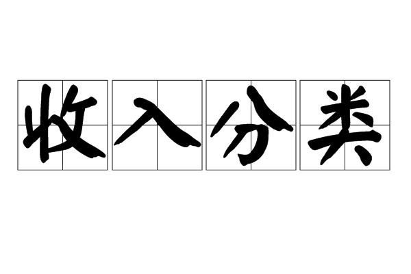 收入分类