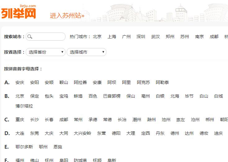 列举网
